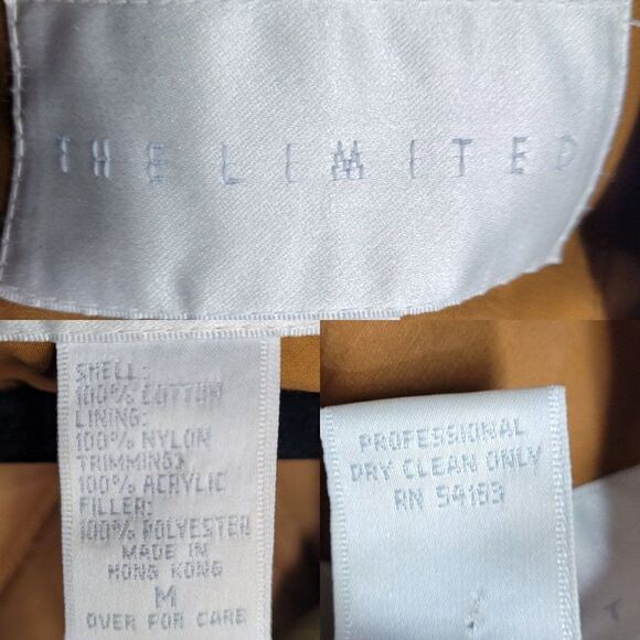 Vintage 80's The Limited Mens Coat Color Block Streetwear Grunge Mustard M - Picture 4 of 17